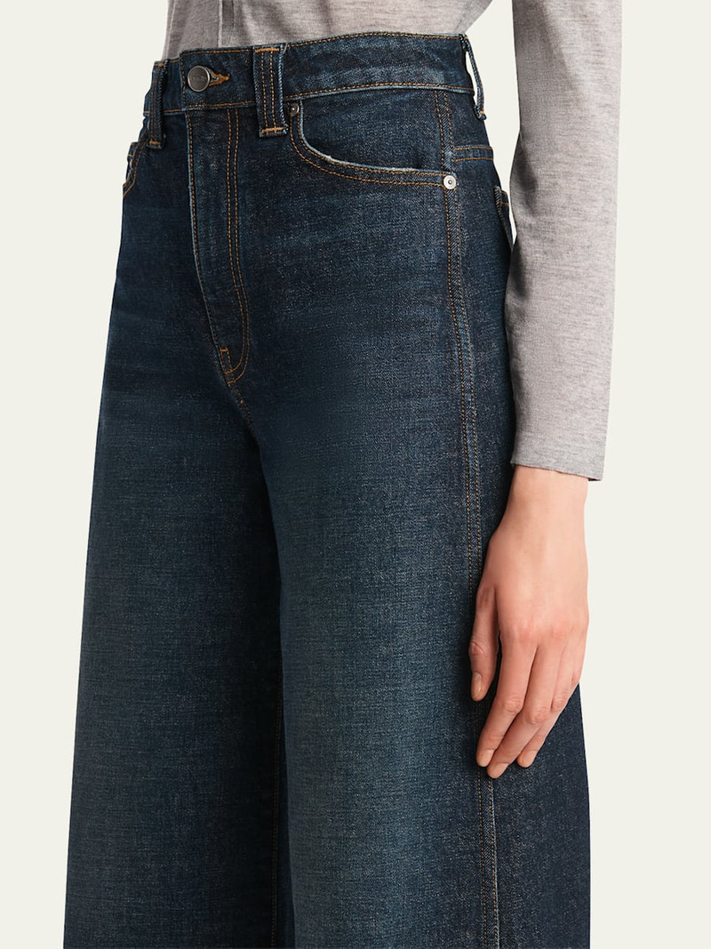 KHAITE Dane High-Rise Wide-Leg Jeans outlook