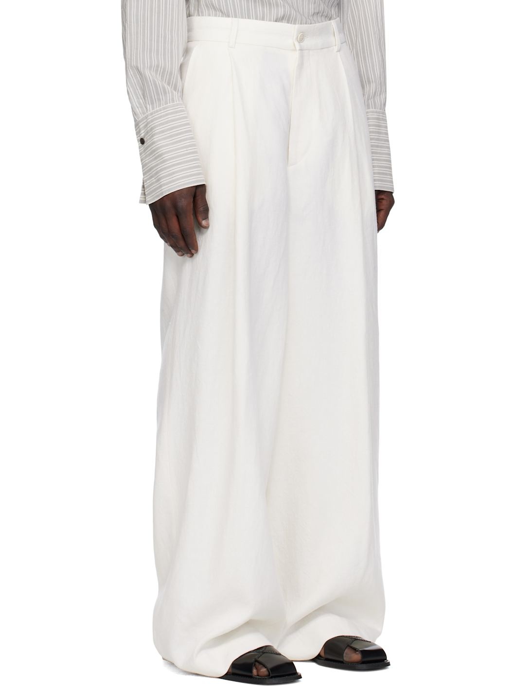 Off-White Pleated Trousers - 2