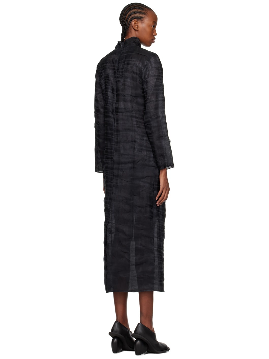 Black Sheer Maxi Dress - 3