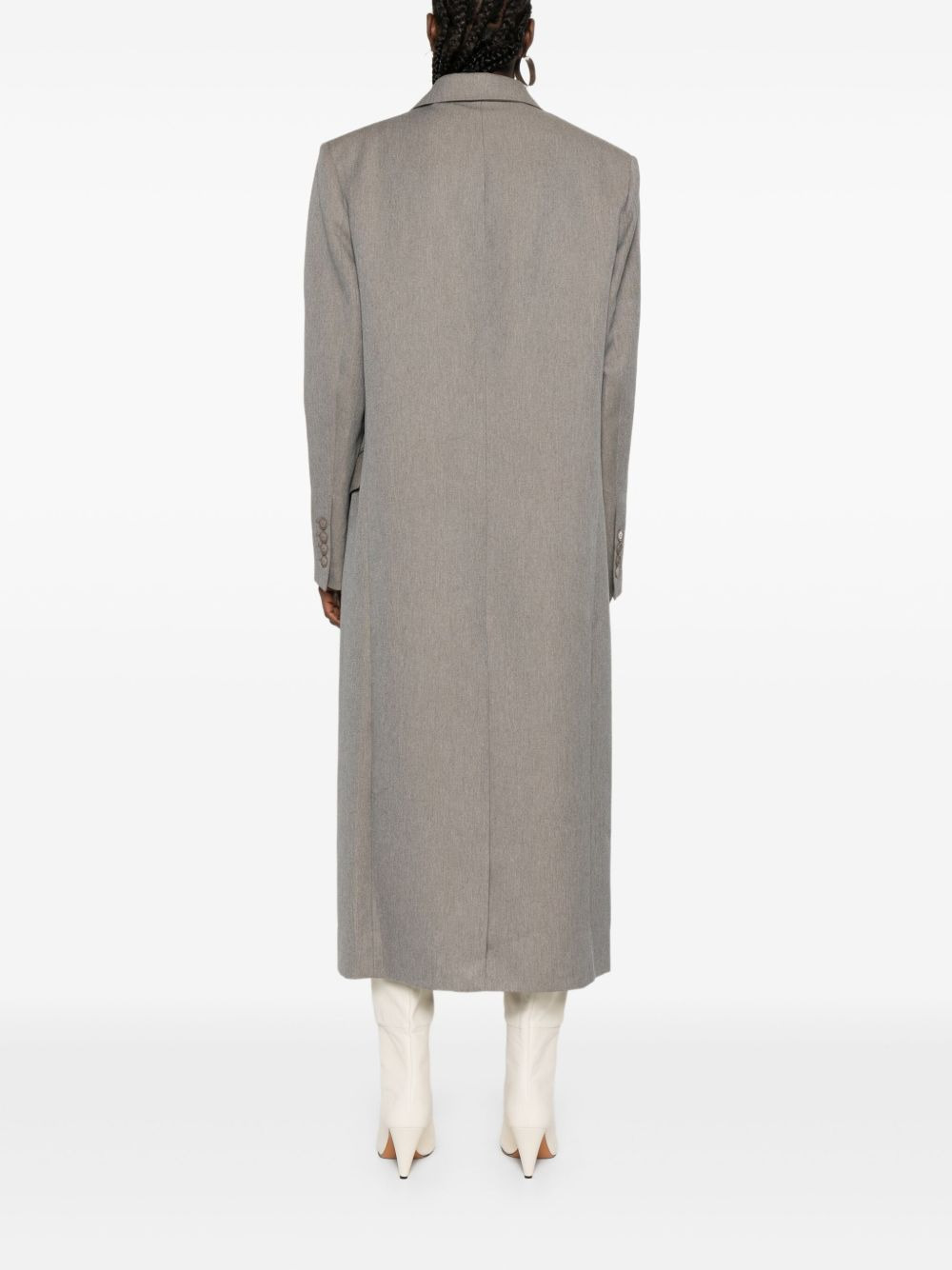 double-breasted peak-lapel coat - 4