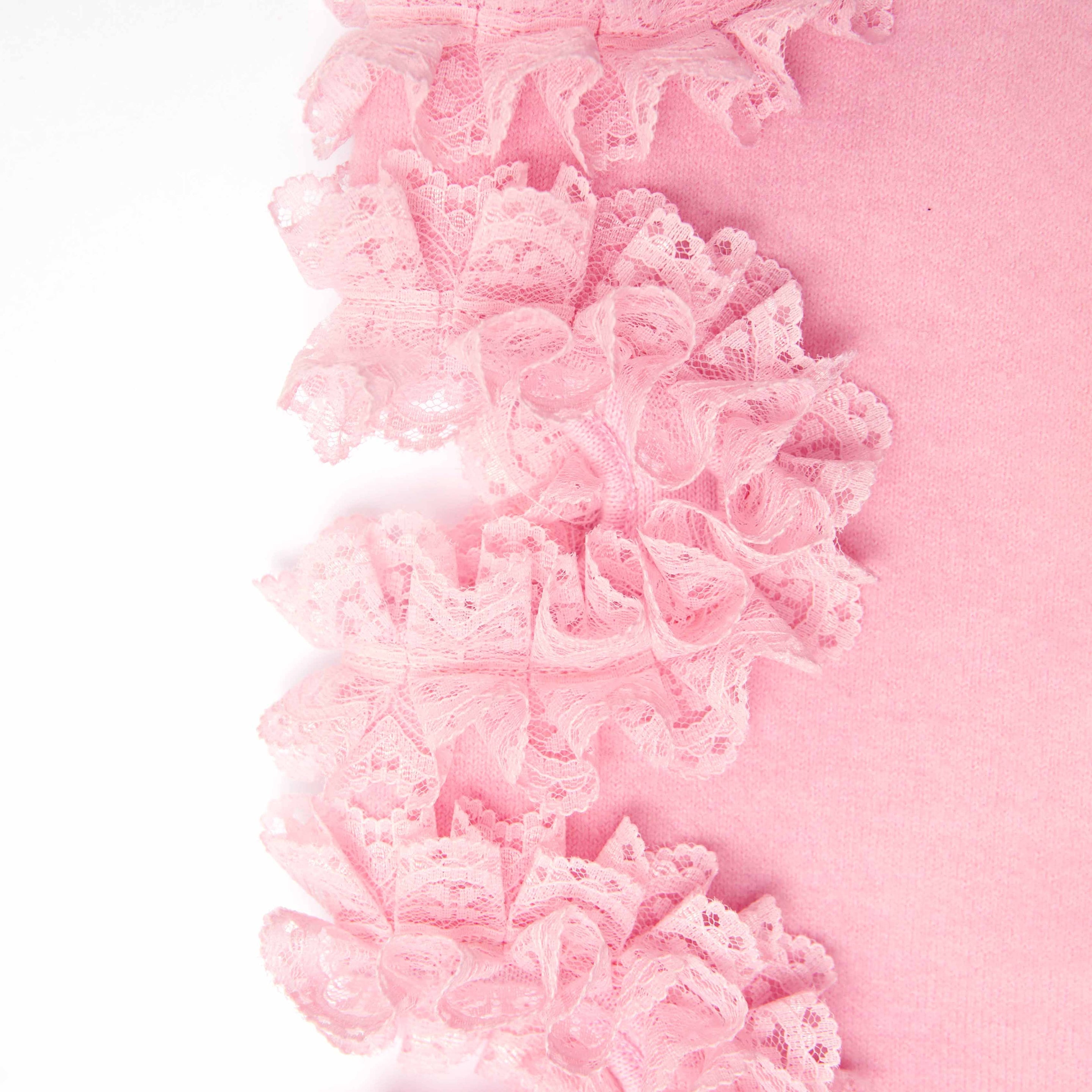 Pink Cut Out Lace Detail Cardigan - 5