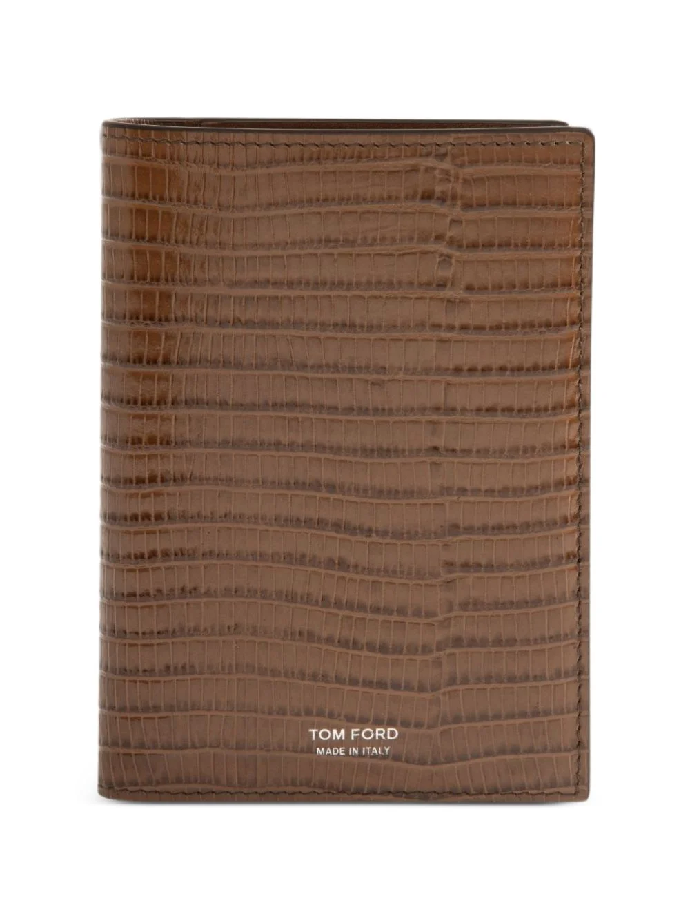 lizard-effect leather passport holder - 1