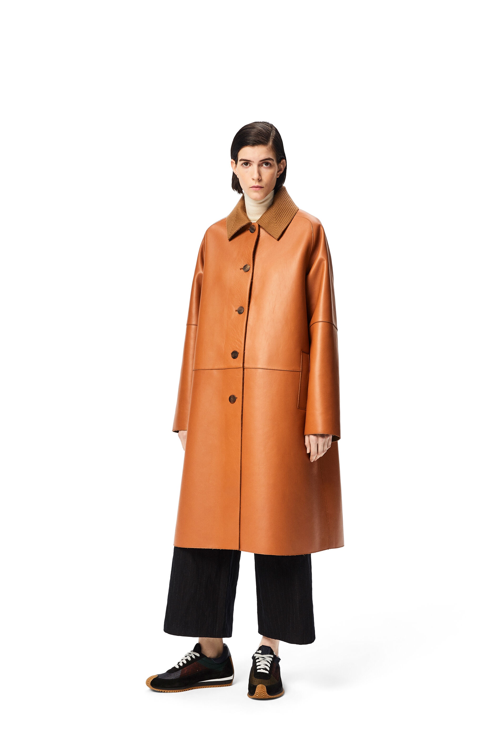 Bonded coat in nappa and wool - 3