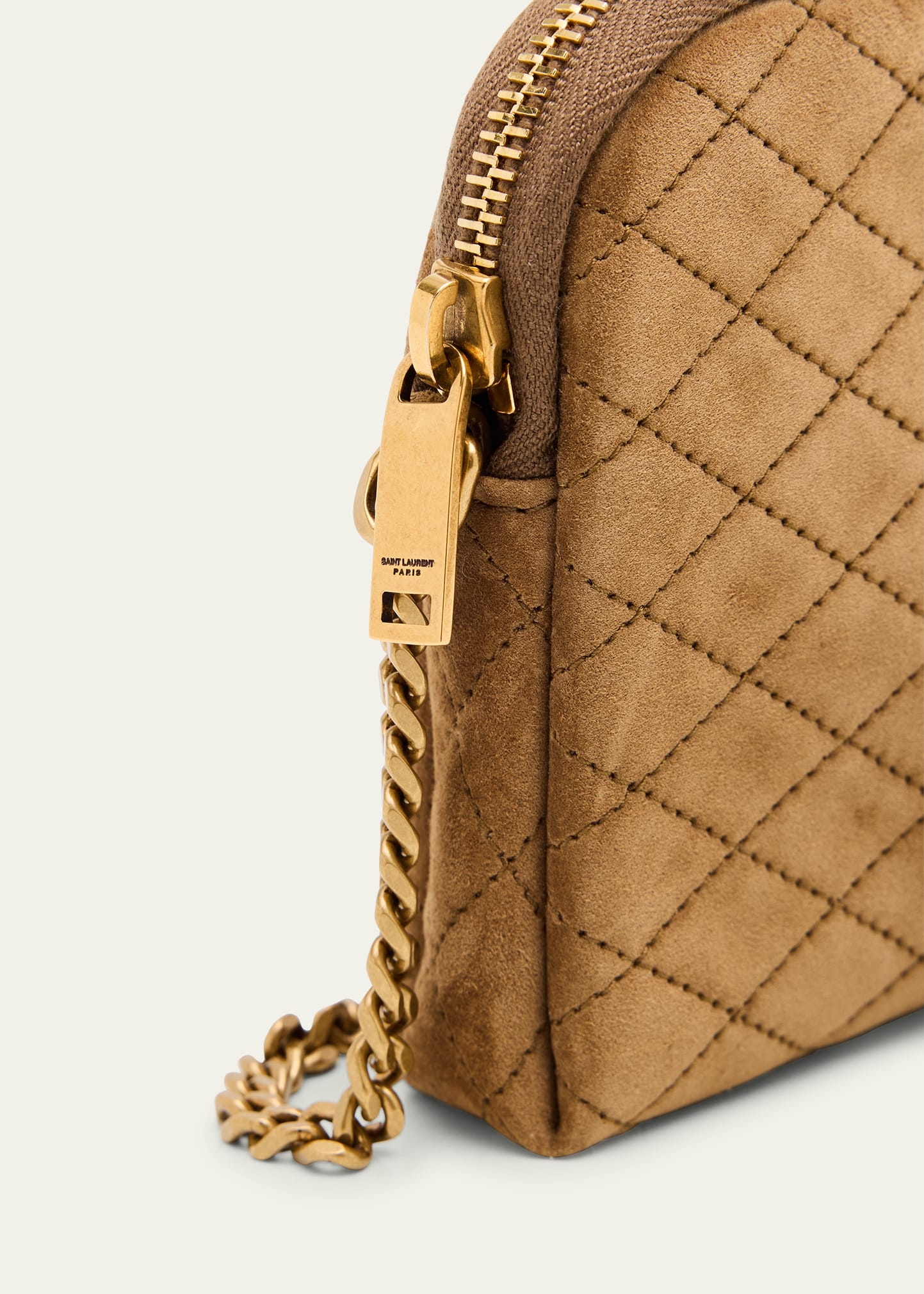 Gaby Mini YSL Crossbody Bag in Quilted Suede - 5