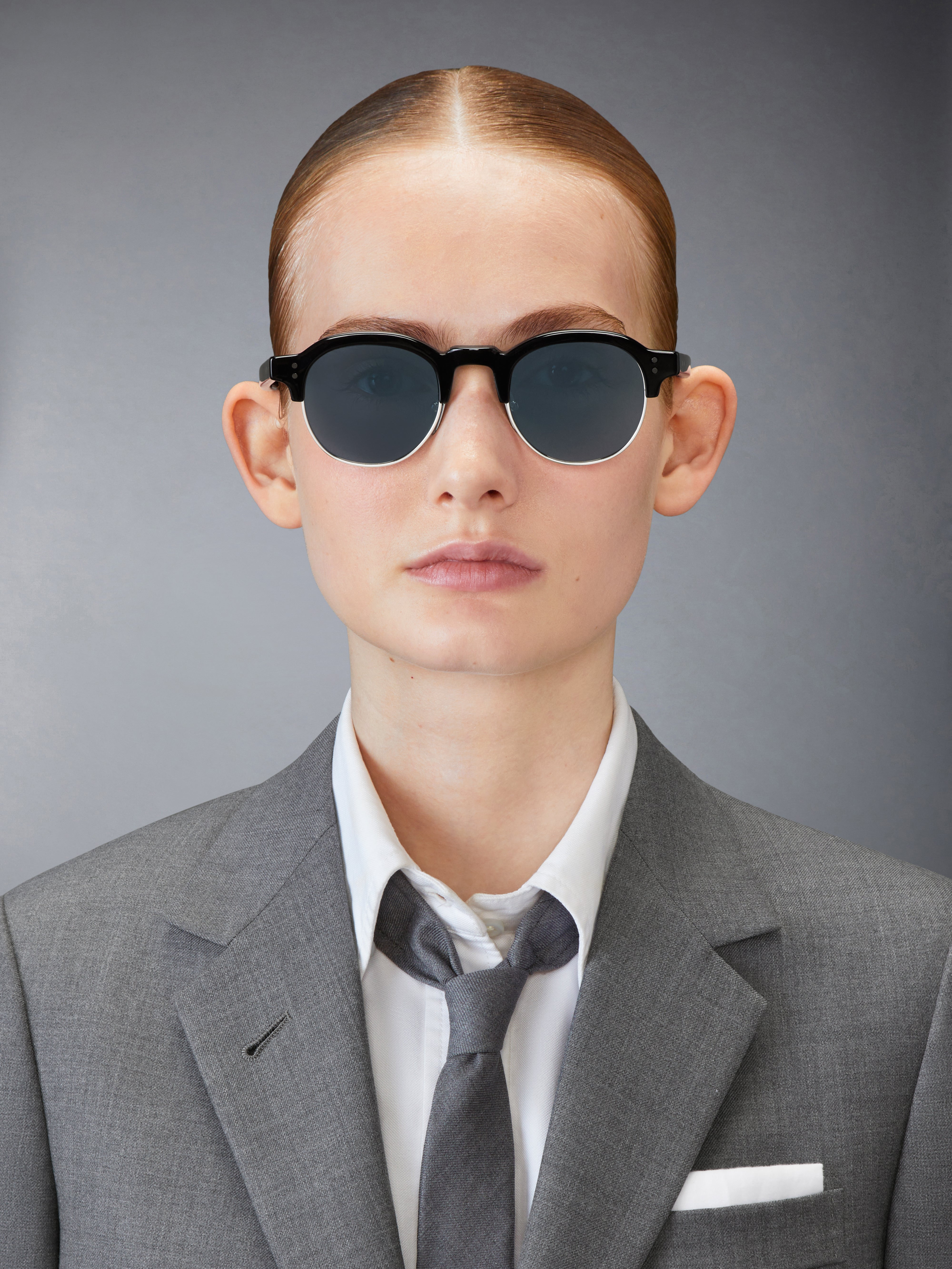 Acetate And Titanium Oval Sunglasses - 3