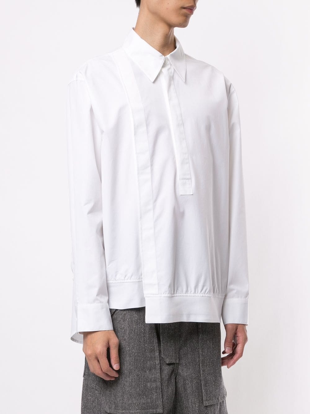 Divided asymmetric cotton shirt - 3