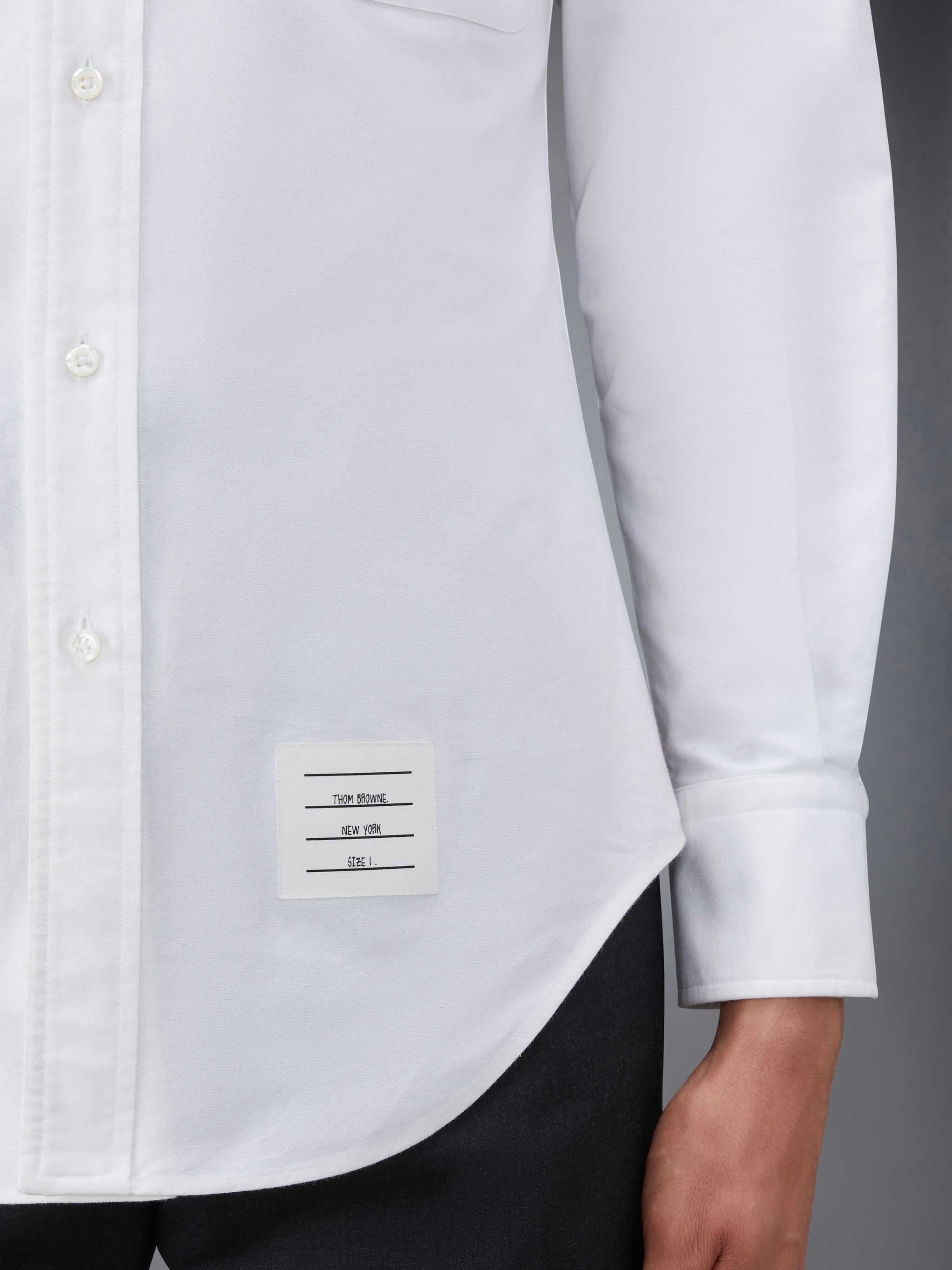 logo-patch cotton shirt - 6