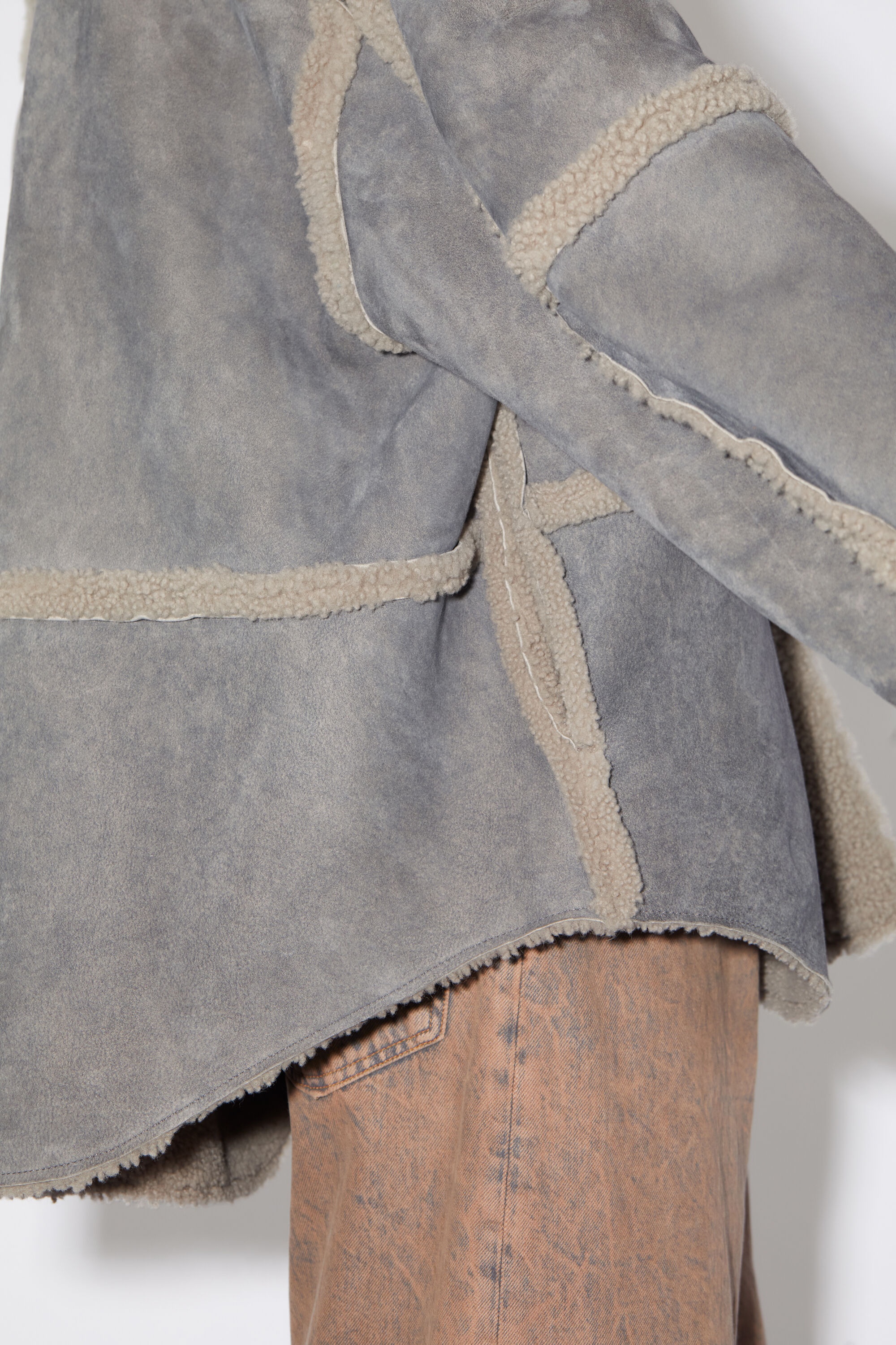 Shearling jacket - Taupe grey - 6