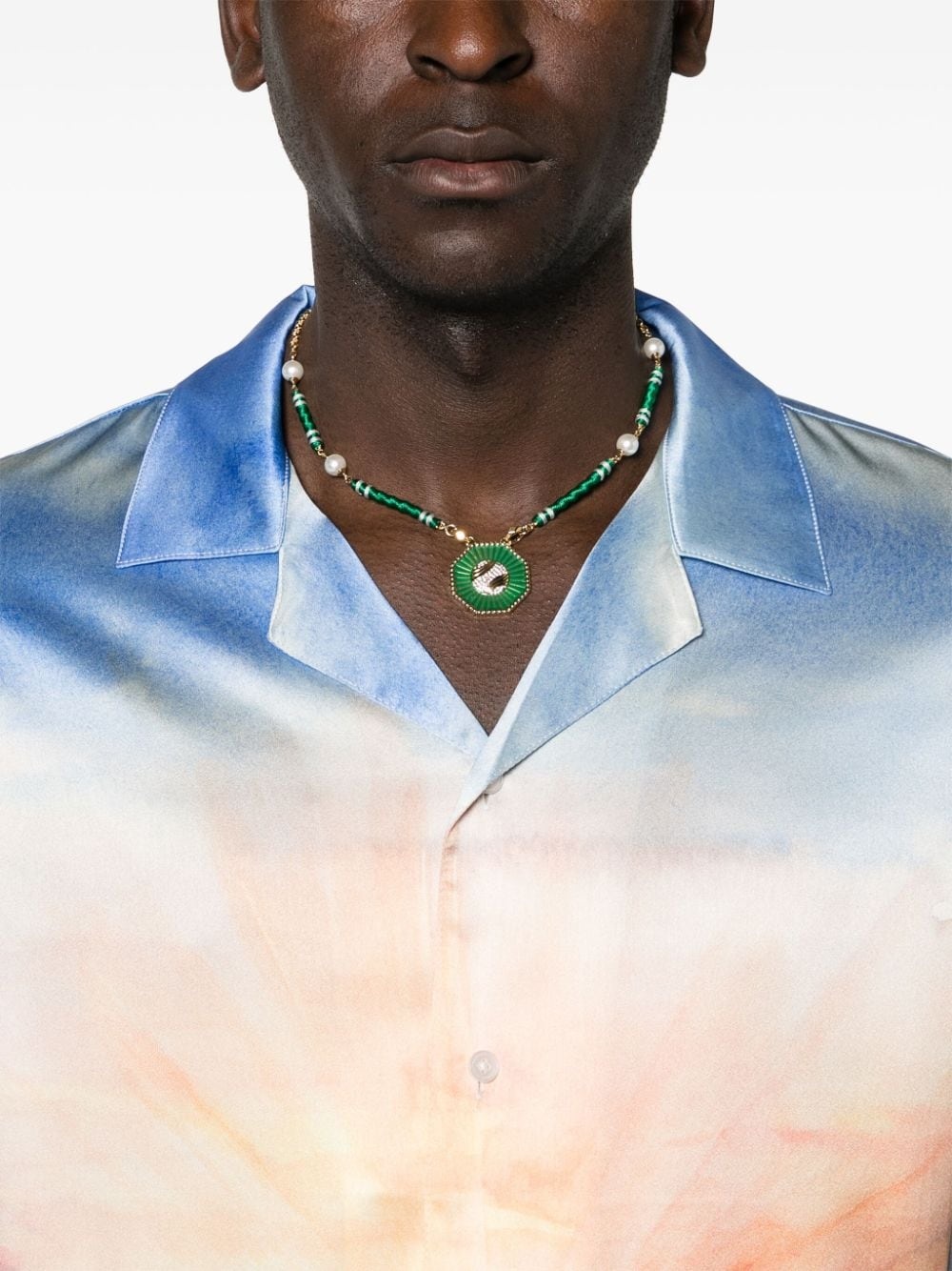 tennis-pendant chain necklace - 2