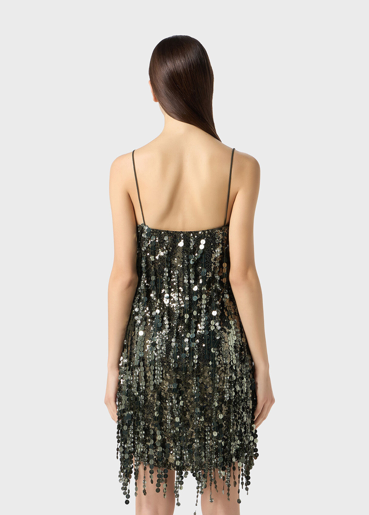 DRESS WITH SEQUIN, FLOWER AND BUGLE BEAD EMBROIDERY - 3
