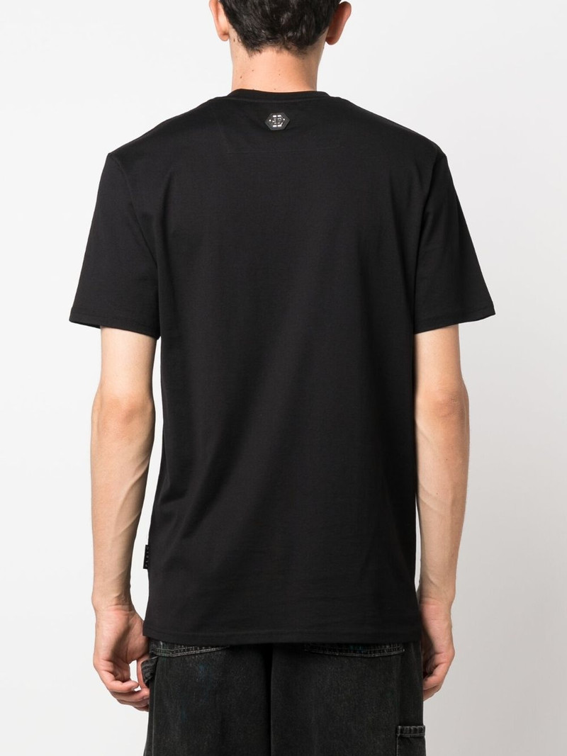 crystal-embellished logo T-shirt 4