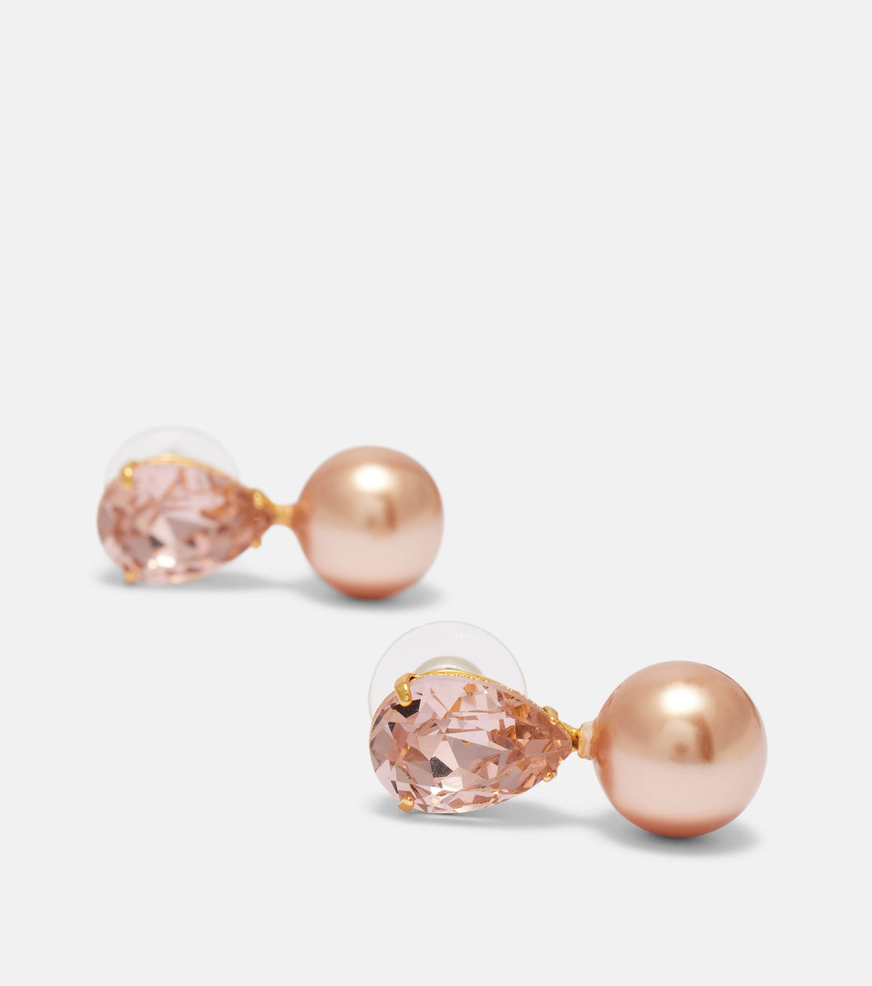 Simone crystal-embellished pearl earrings - 4