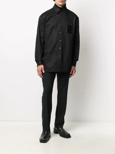 Raf Simons logo-patch twill shirt outlook