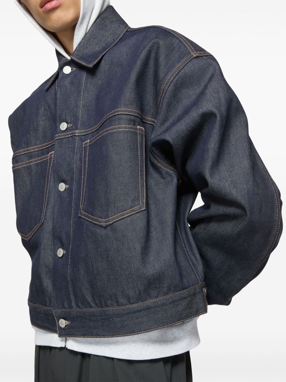 cropped denim jacket - 6