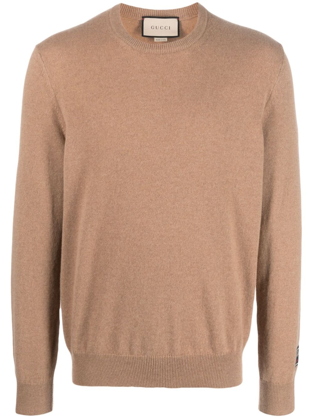 logo patch cashmere jumper - 1