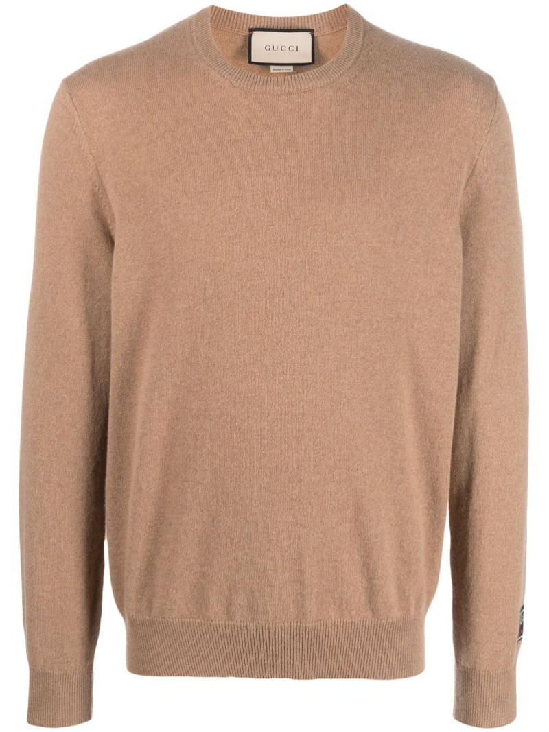 logo patch cashmere jumper 1
