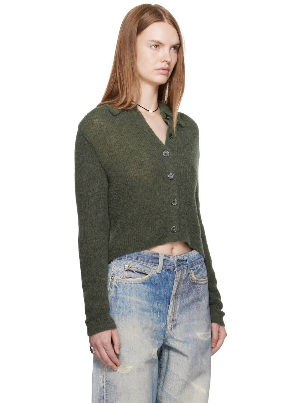 Green Mazzy Polo Cardigan - 2