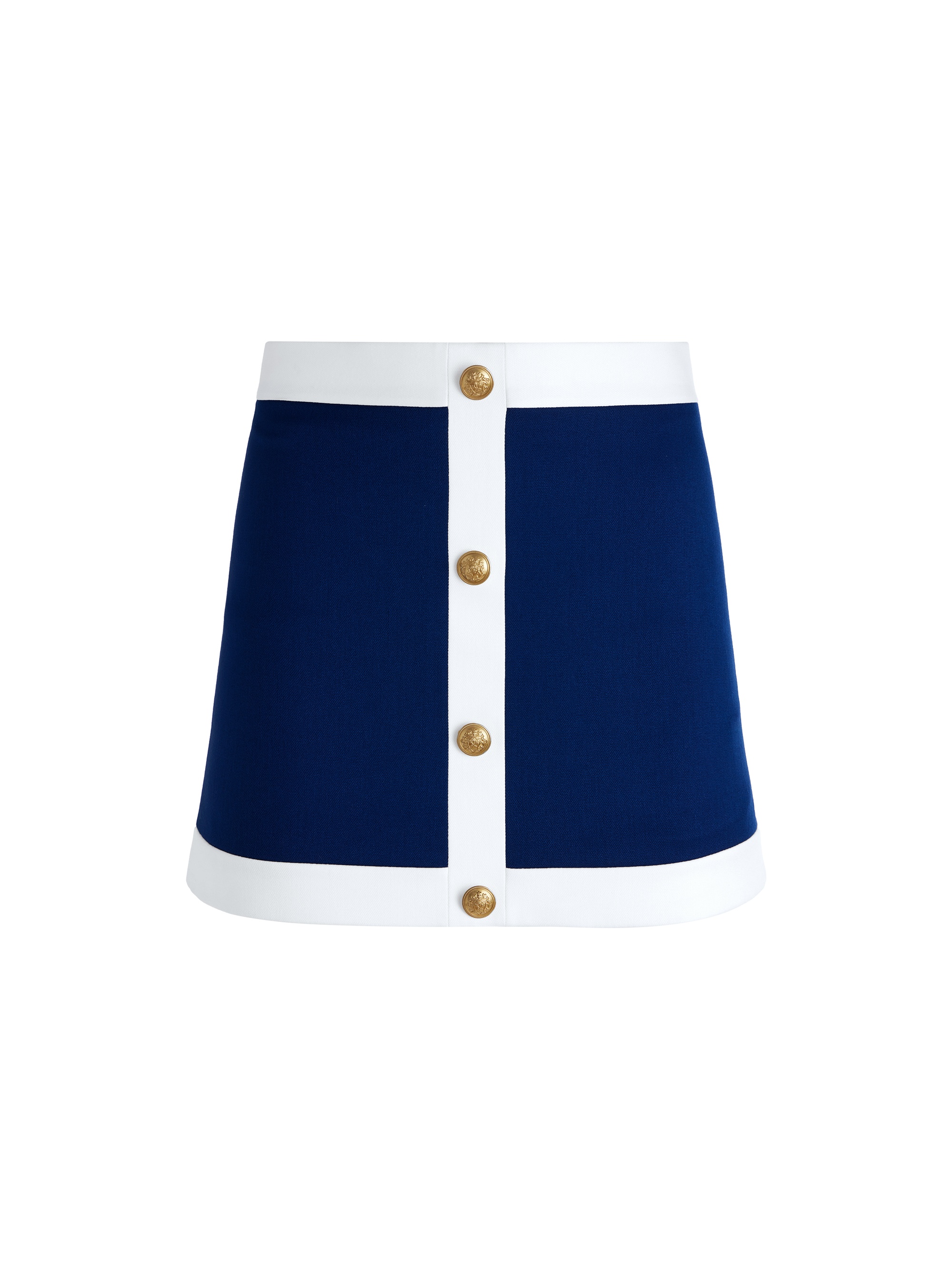 COLTON COLORBLOCK BUTTON FRONT MINI SKIRT - 1