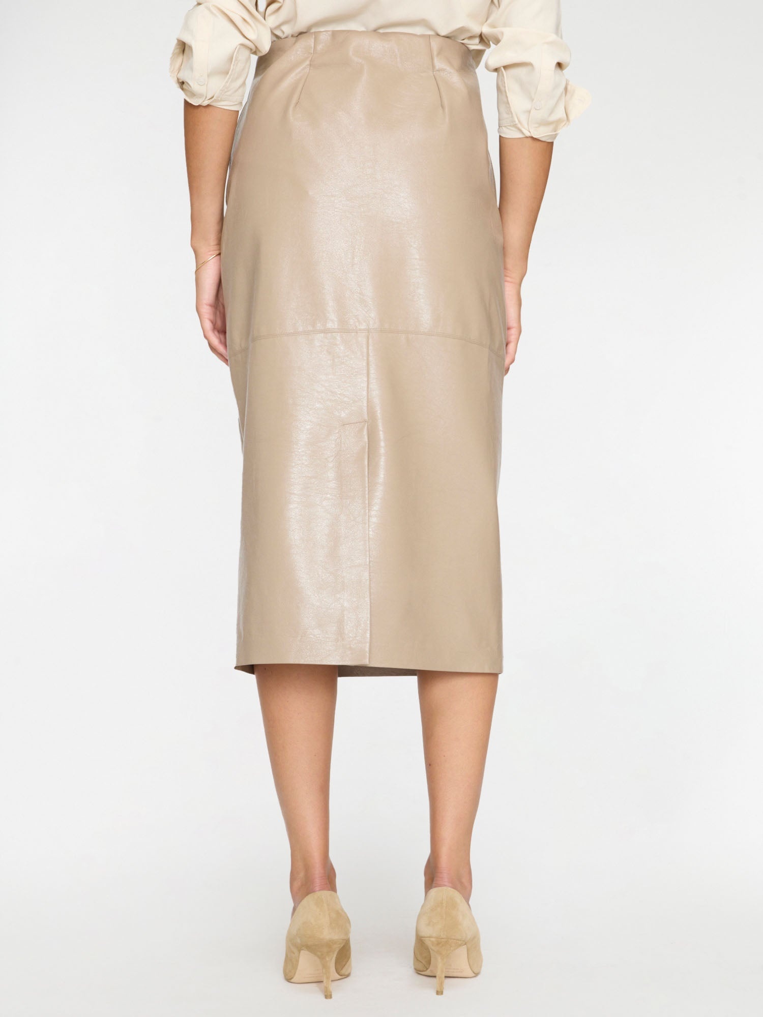 The Irene Vegan Leather Skirt - 5