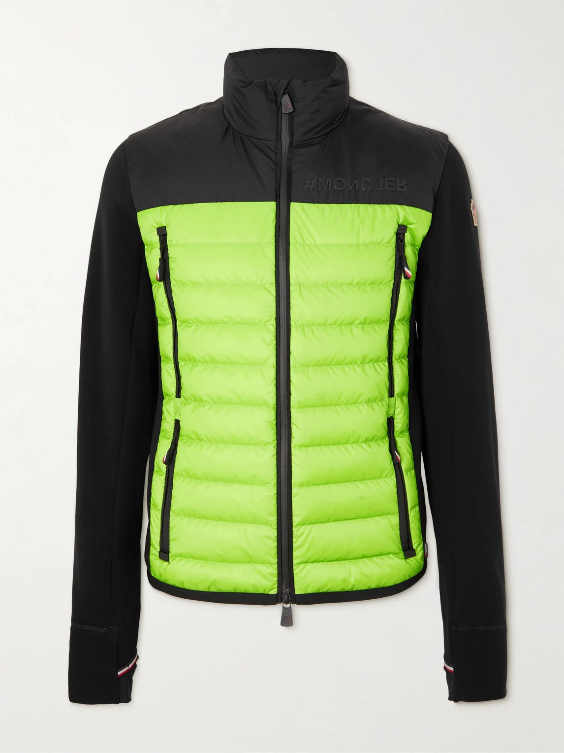 Quilted Panelled Jersey Down Ski Jacket - 1
