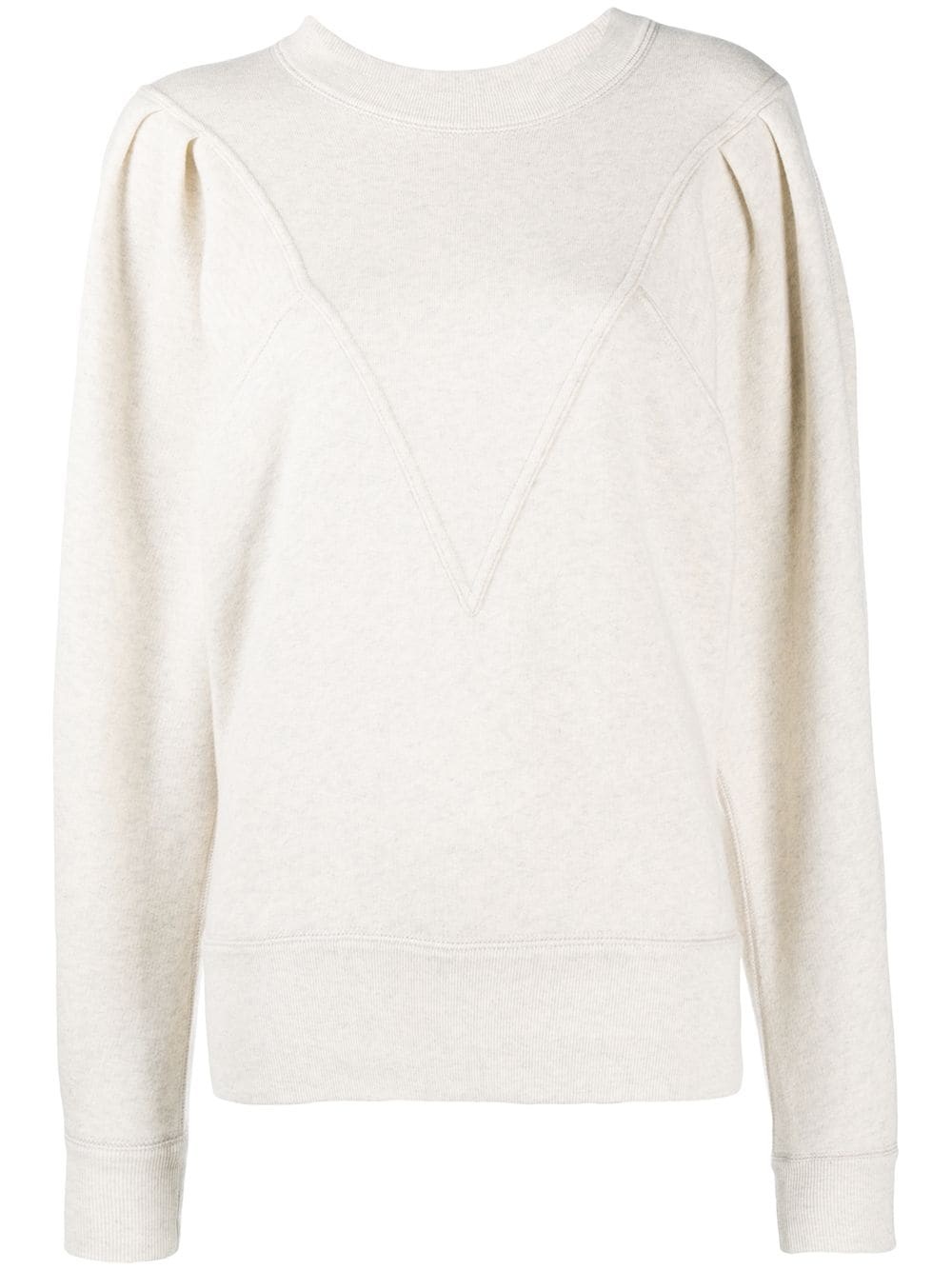 panelled crew-neck sweatshirt - 1