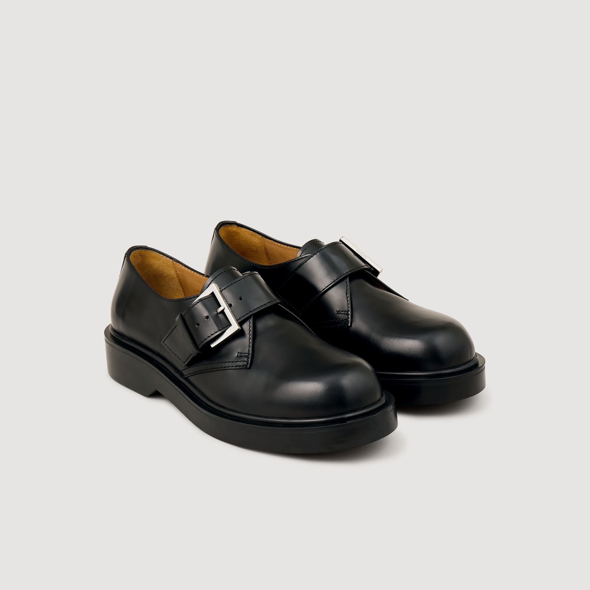 GLAZED LEATHER DERBIES - 2