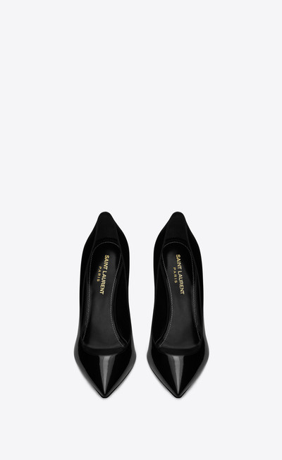 SAINT LAURENT opyum pumps in patent leather with black heel outlook