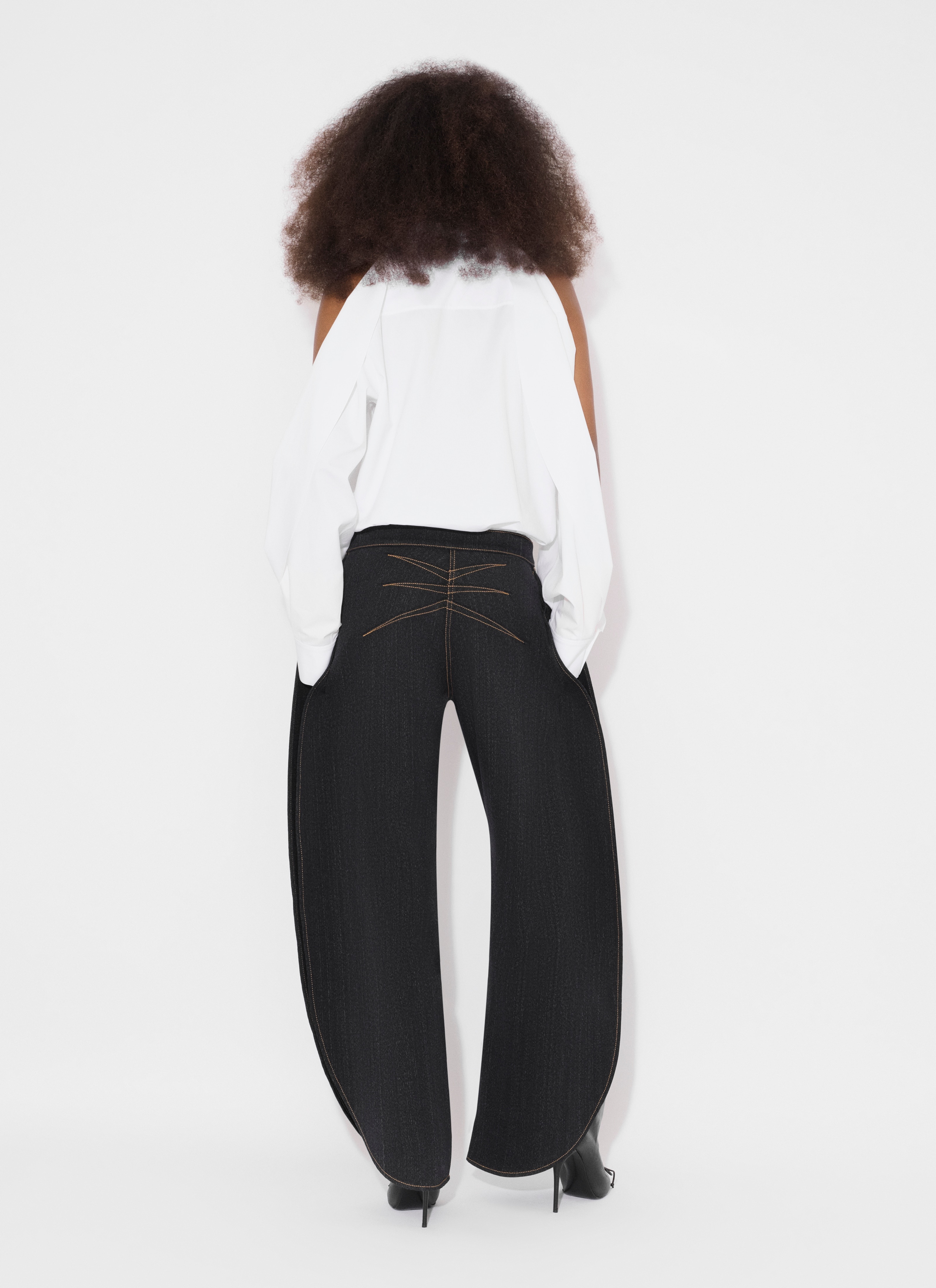 BALLOON SLEEVE SHIRT IN COTTON POPLIN - 3