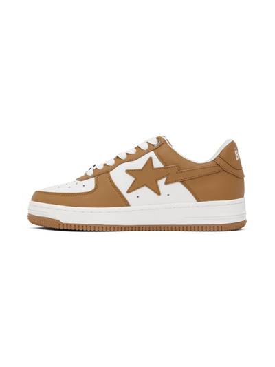 A BATHING APE® Brown & White Sta #4 Sneakers outlook