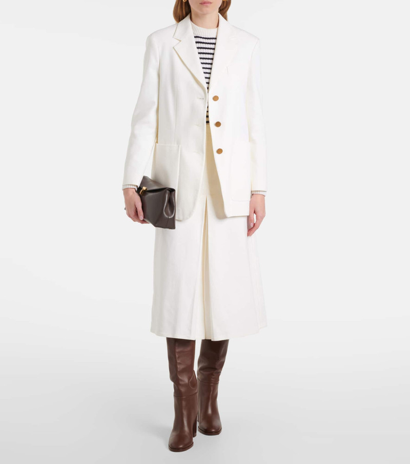 Max Mara Single-breasted cotton drill jacket outlook