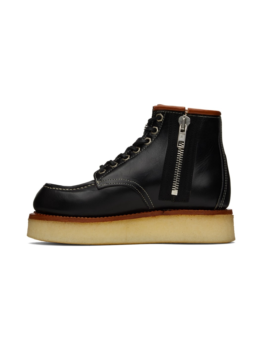 Black Kenzo Yama Lace-Up Boots - 3