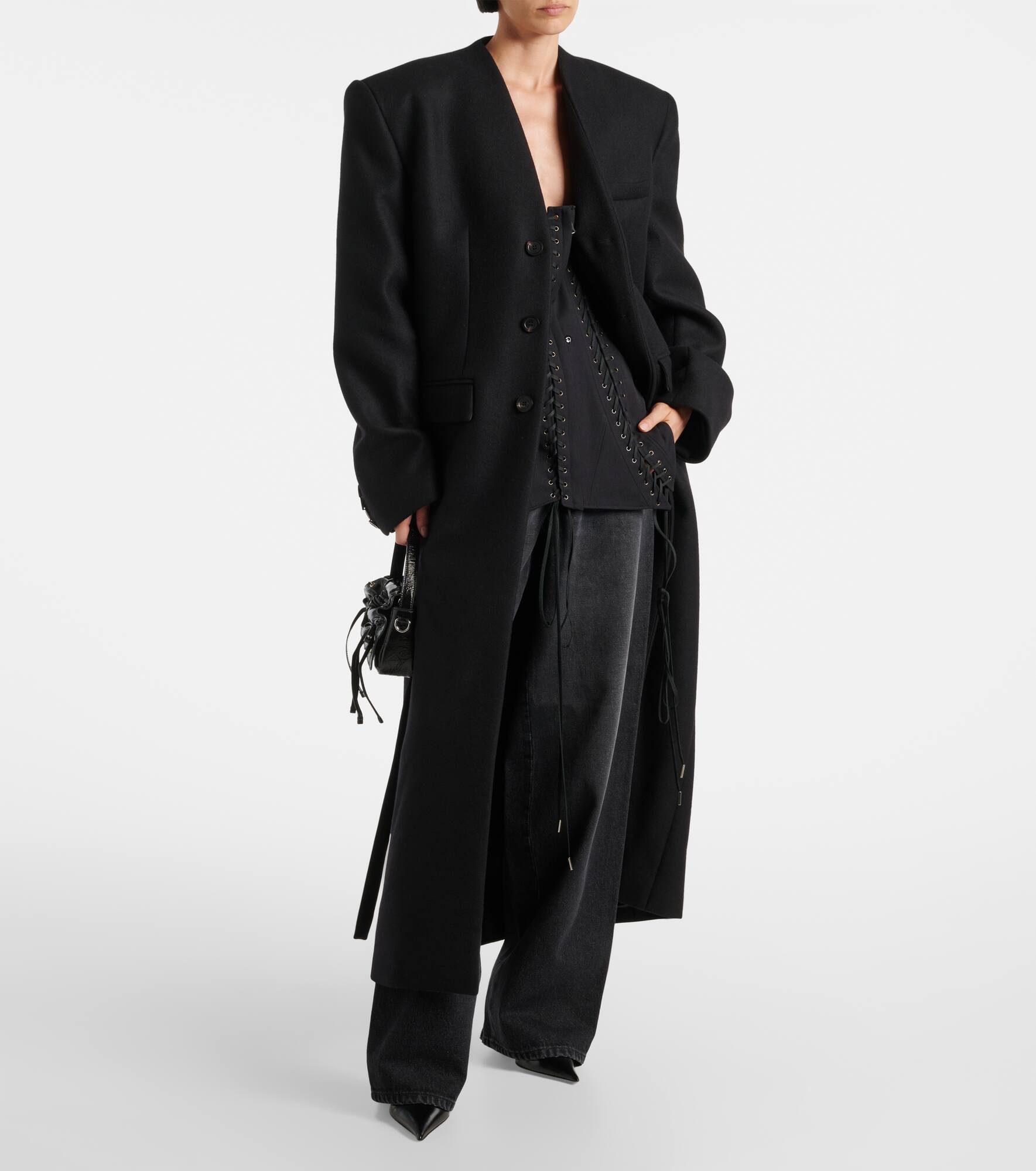 Hooded wool coat - 2