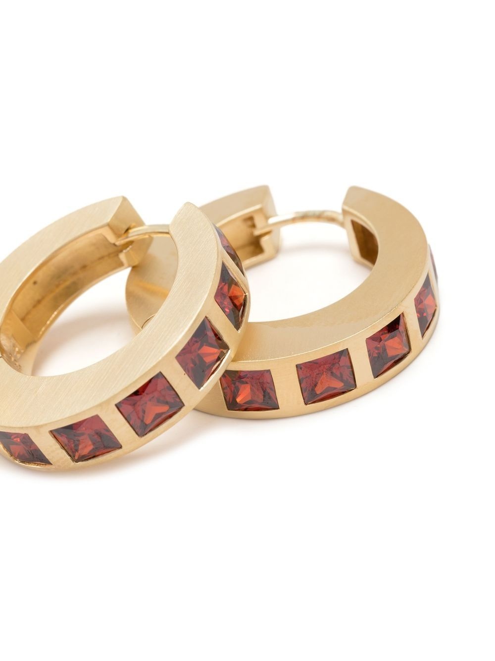 gold-plated sterling silver garnet earrings - 2