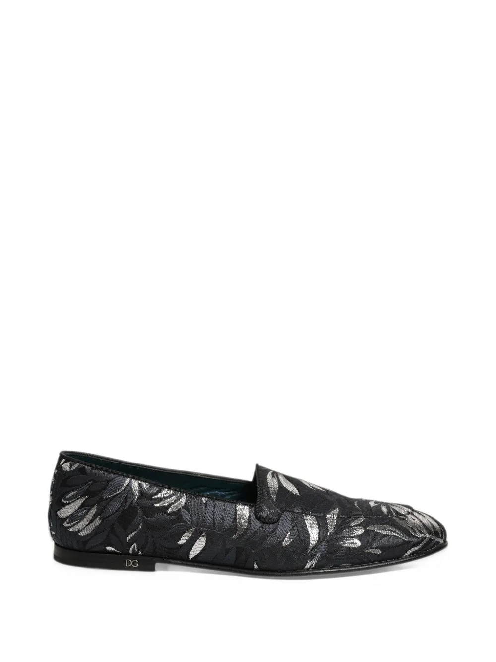 leaf-embroidered loafers - 1