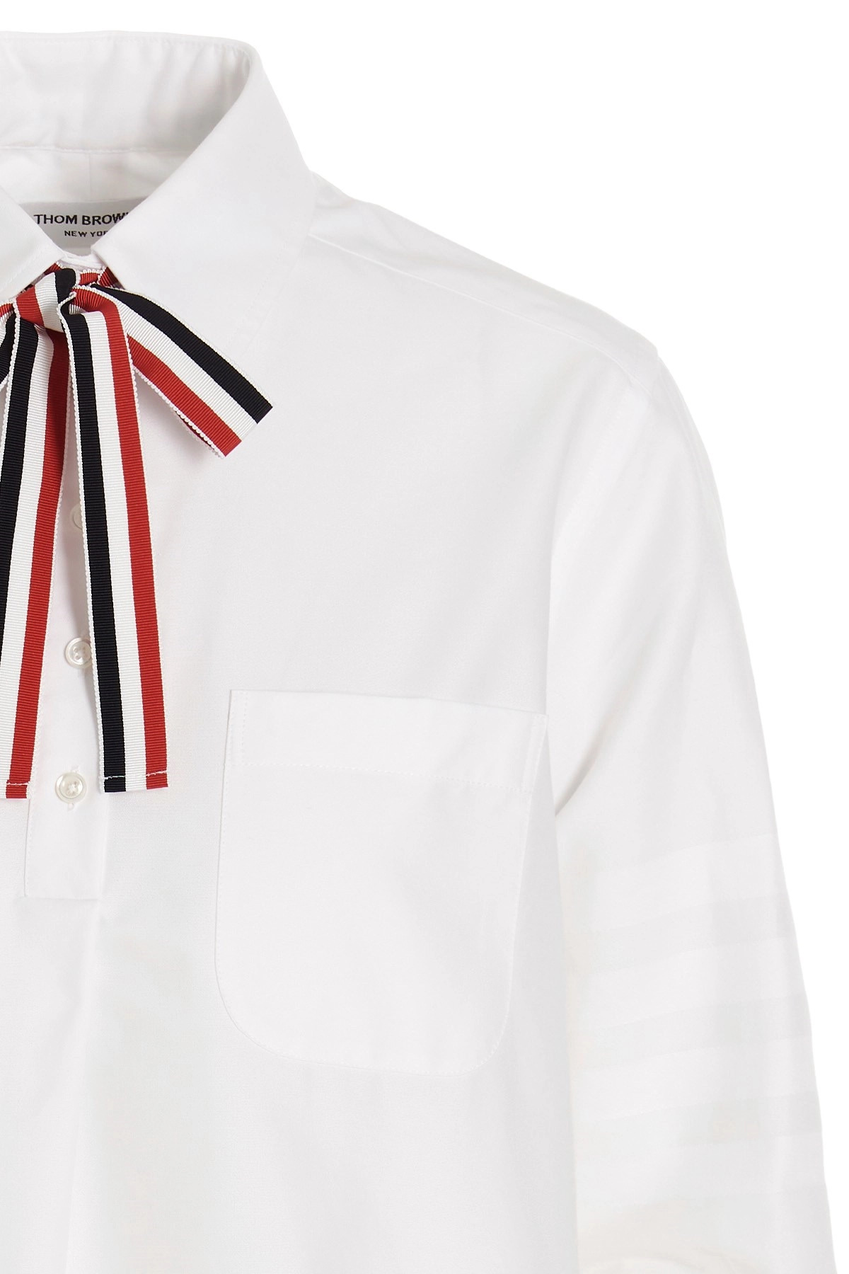 Logo pussy bow blouse - 4