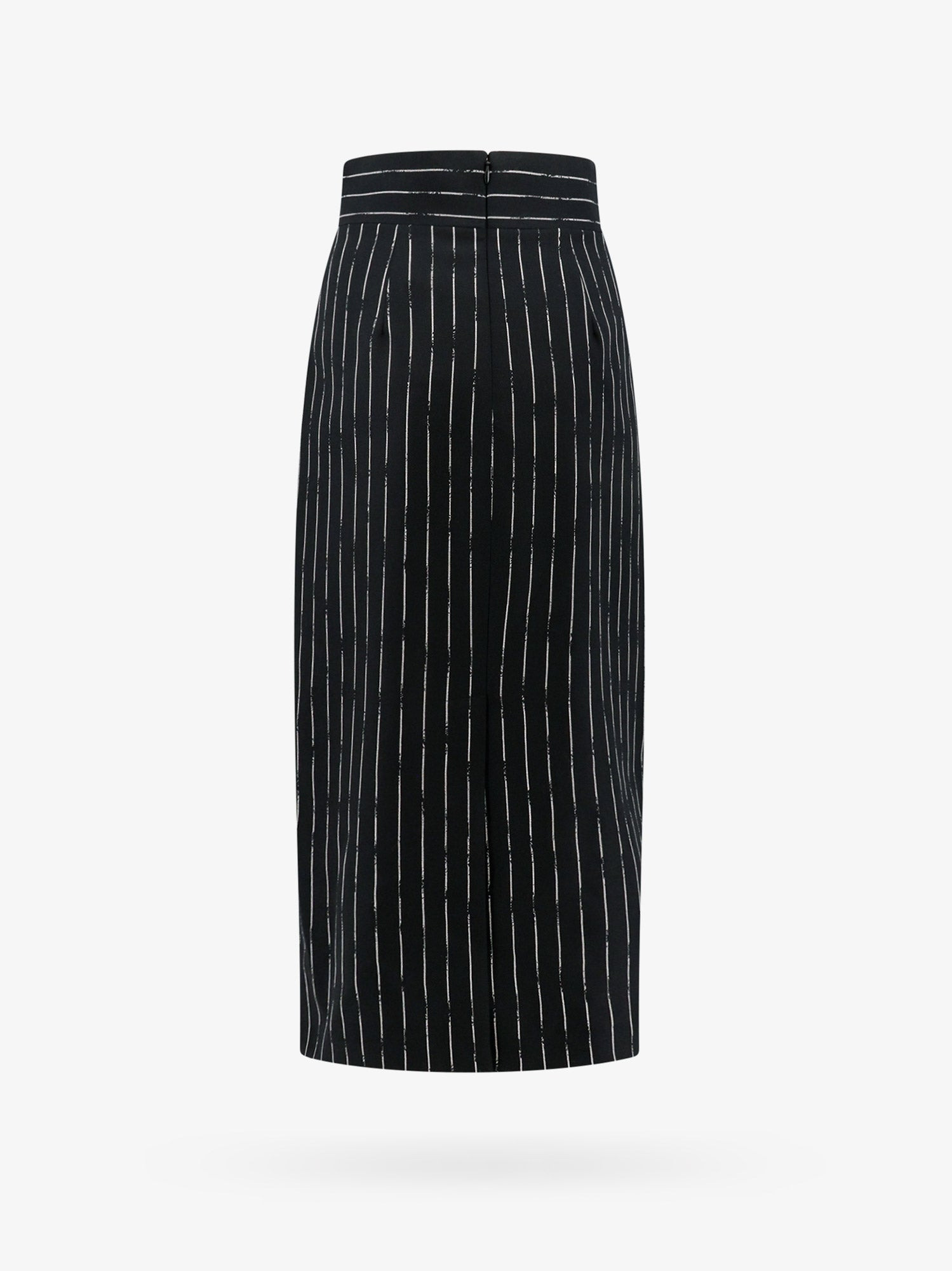 Wool Skirt With Striped Motif - 6
