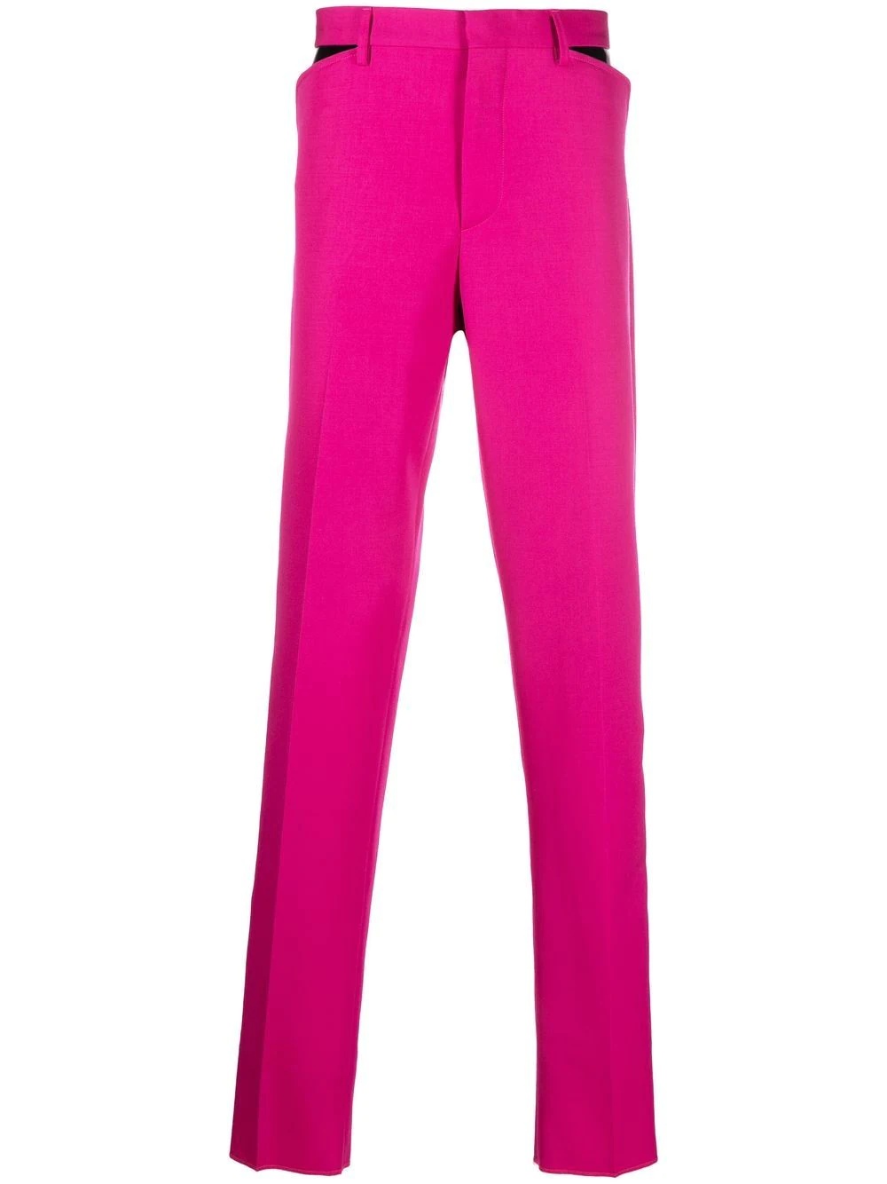 mid-rise straight-leg trousers - 1