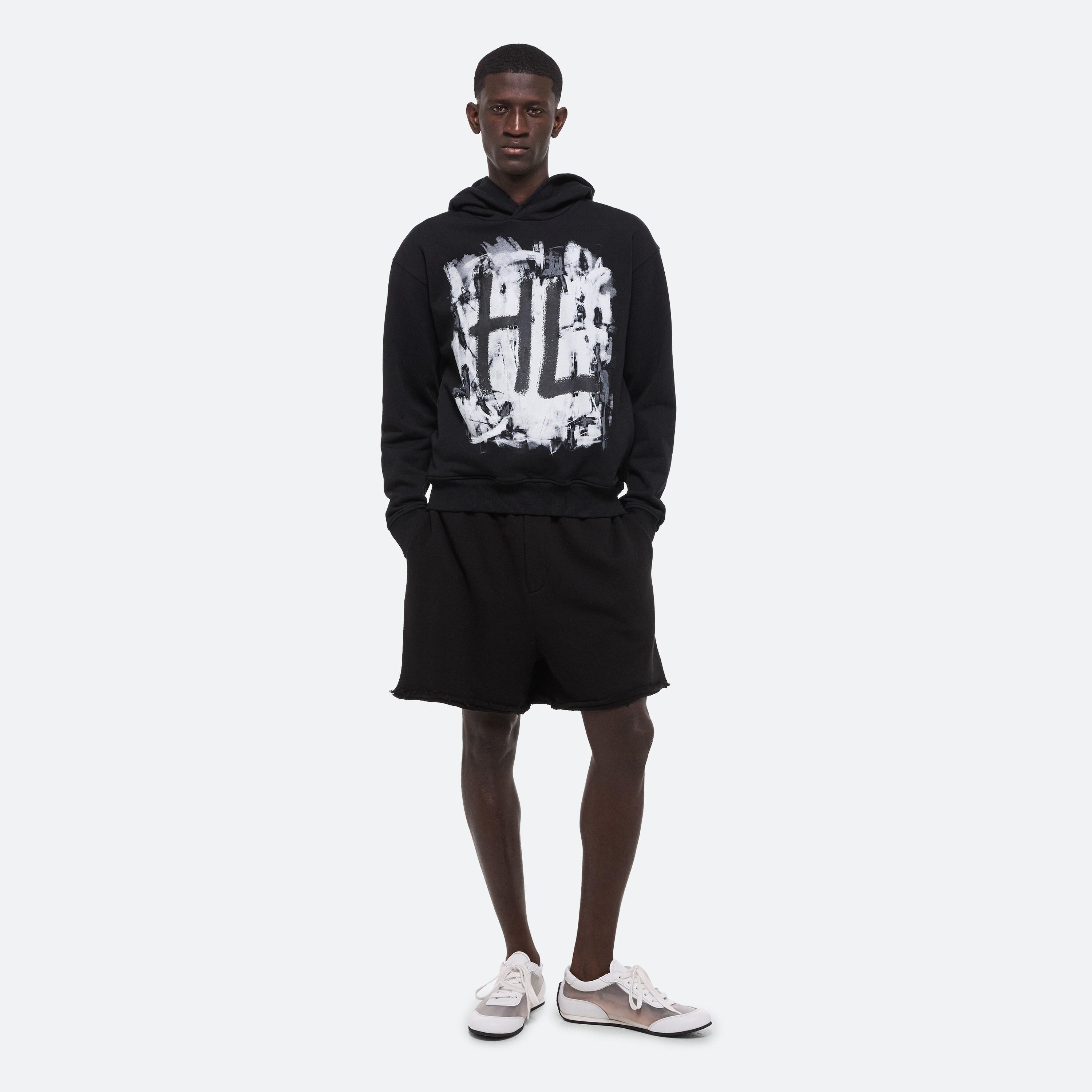 BLACK SCRIBBLE HOODIE - 2