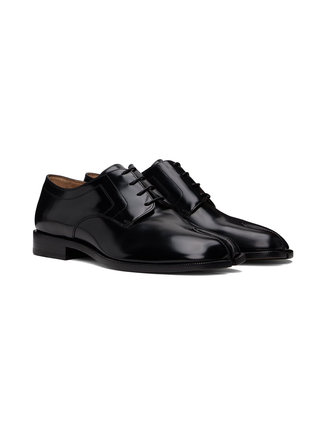 Black Tabi Lace-Up Derbys - 4