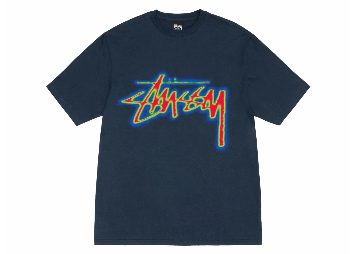 Stussy Thermal Stock Tee Navy - 1