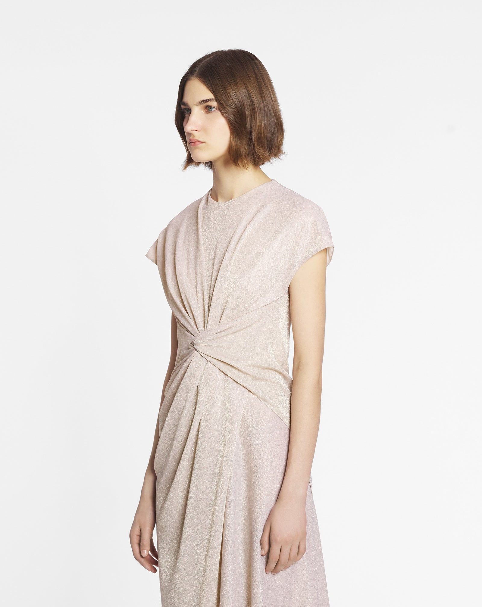 ASYMMETRICAL DRESS IN LUREX - 3