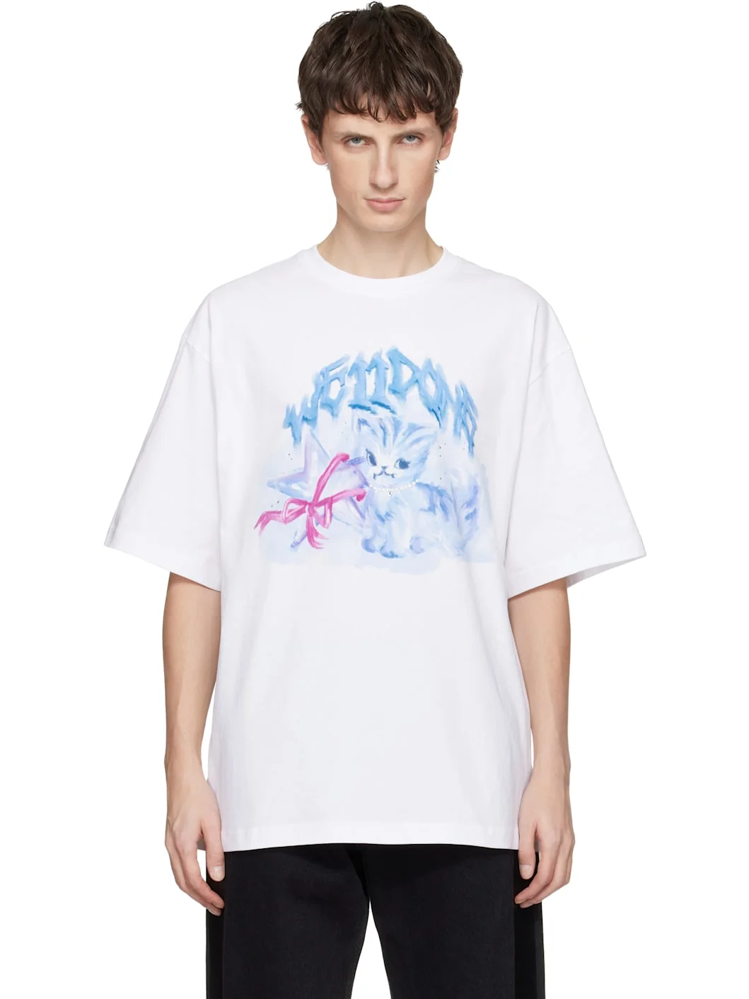 White Watercolor Monster T-shirt - 1