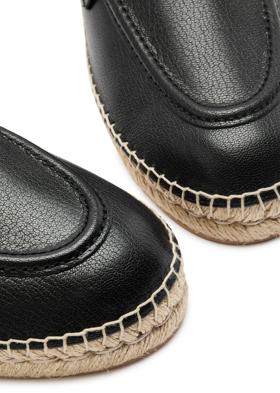 Valentino Garavani Palm Avenue Leather Espadrille Loafers - 3