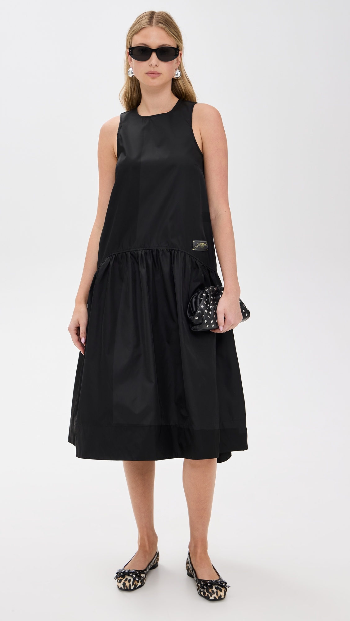 GANNI Duchesse Nylon Midi Dress | shopbop | REVERSIBLE
