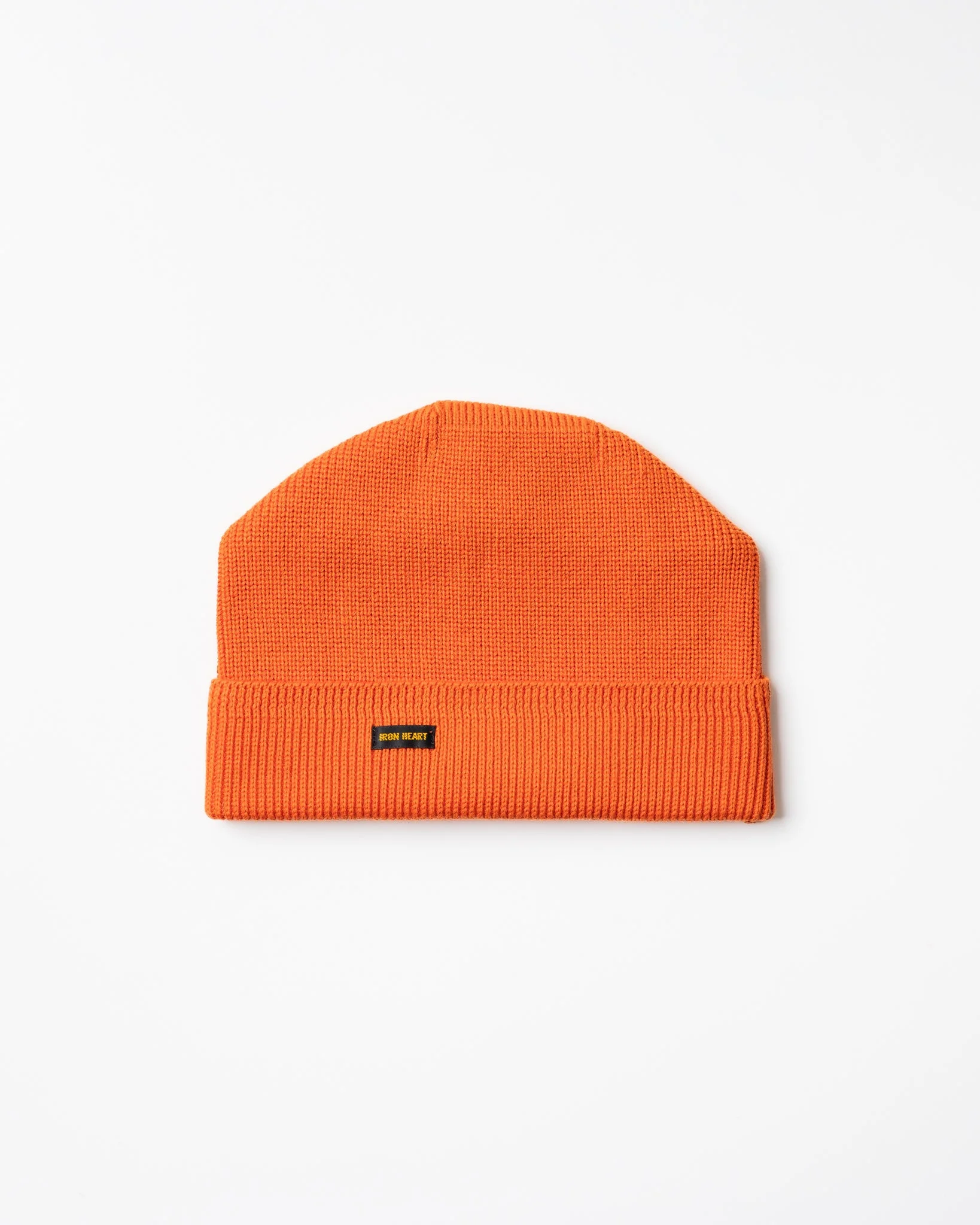 IHG-081-ORA 100% COTTON RIBBED BEANIE - ORANGE - 1