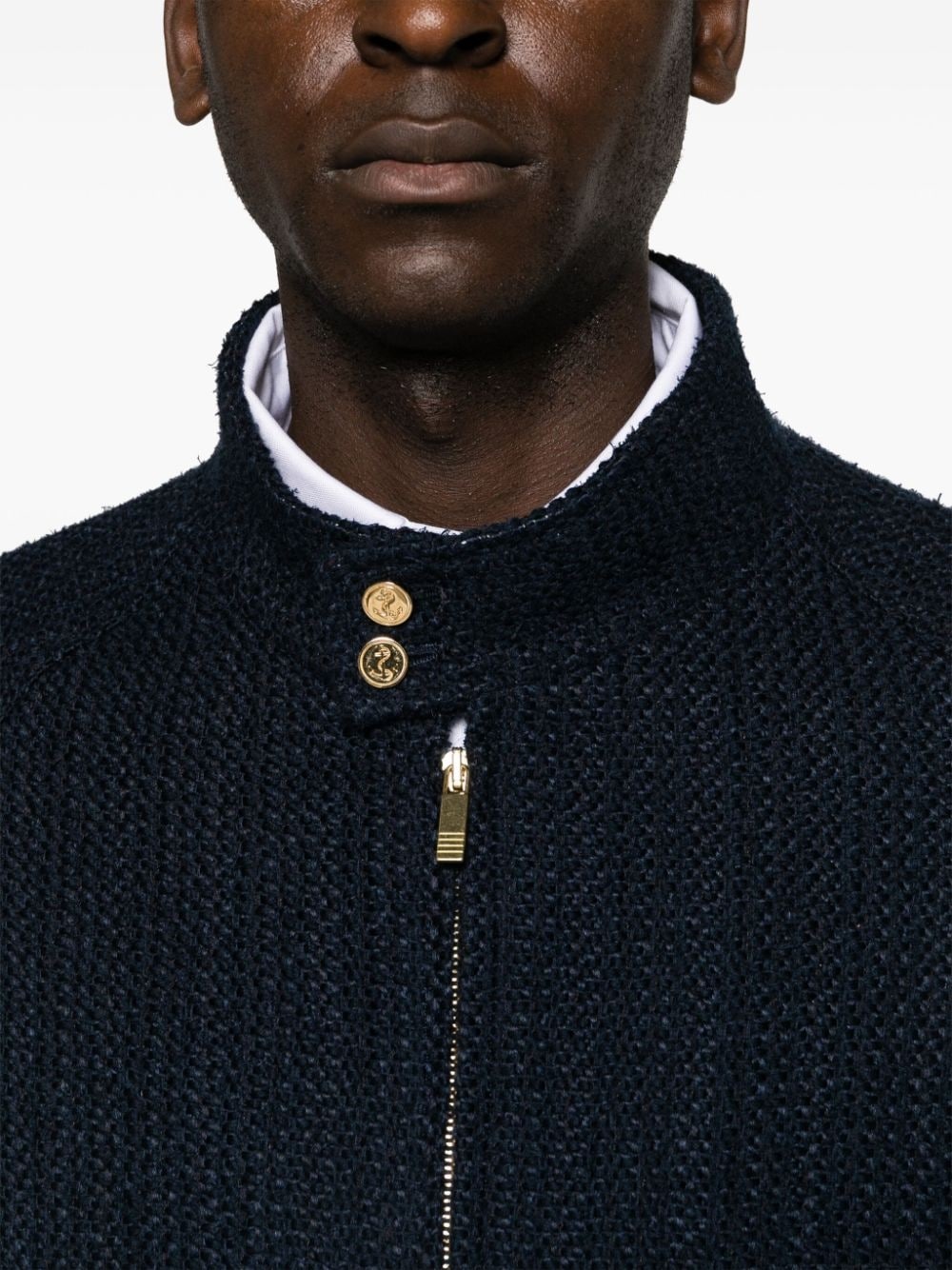 RWB-striped tweed bomber jacket - 5