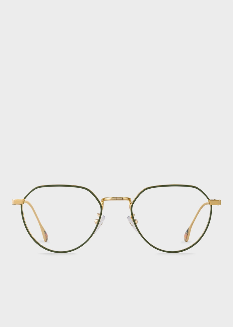 Gold & Green 'Fisher' Spectacles 1
