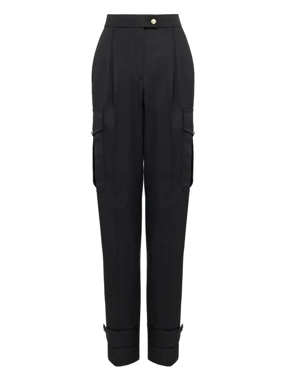 high-waisted wool trousers - 1