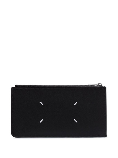 Maison Margiela logo-print zipped cardholder outlook