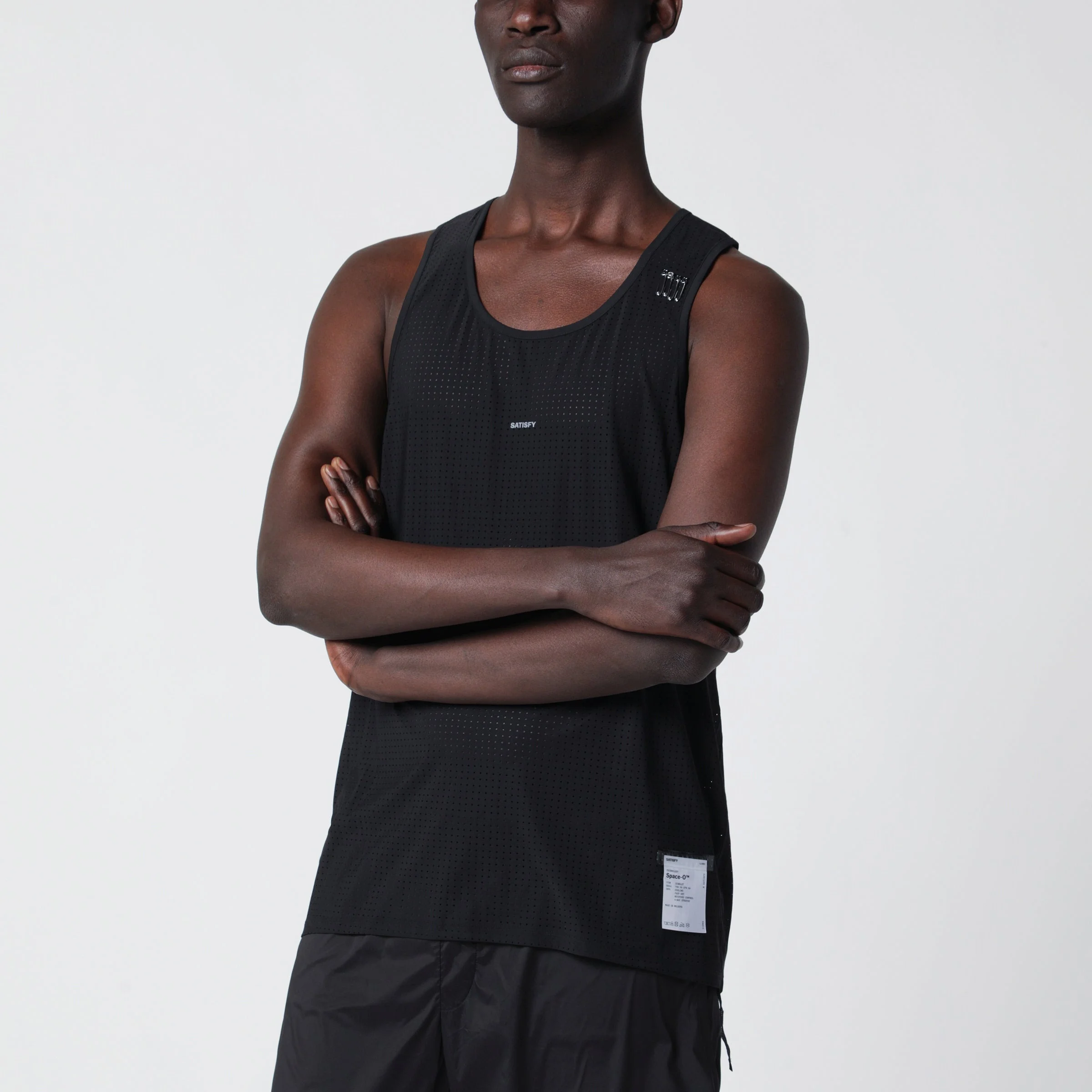Black breathable Space-O tank top - 1